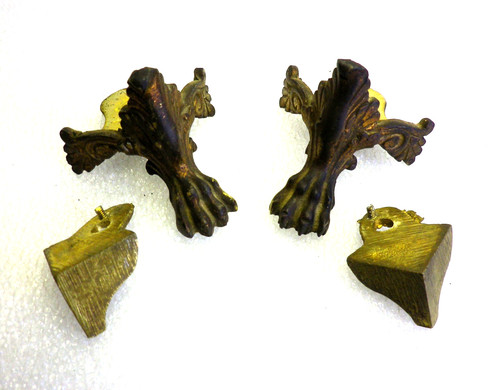 Pieds pendule bronze - de, pendule,
