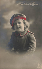 AK 1.WK Demoiselle Feldgrau Petite Fille Uniforme 1916 Utilisé Patriotika