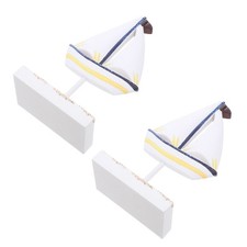  2 Pcs Dessus Table D'ornement Navire Modèle Classique Grand Voilier