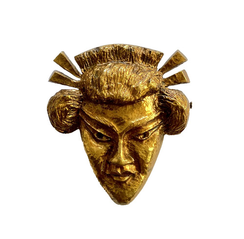 Broche bronze doré 67mm - doré,