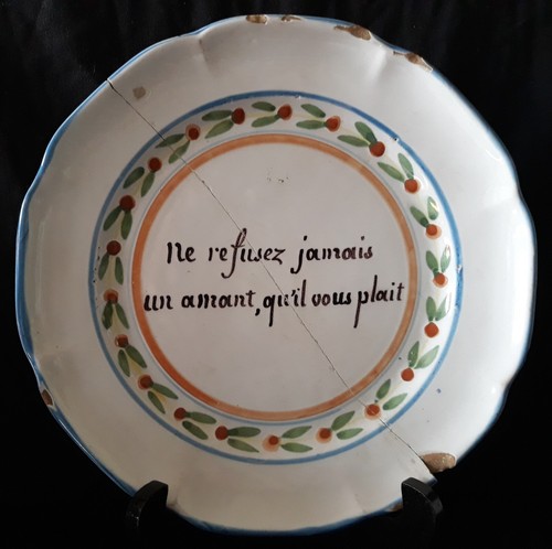 Ancienne assiette parlante - ancienne,