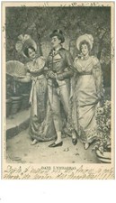 ILLUSTRATEURS.n°29289.NASSANI.DANS L'EMBARRAS.HOMME ACCOMPAGNE DE DEUX FEMMES