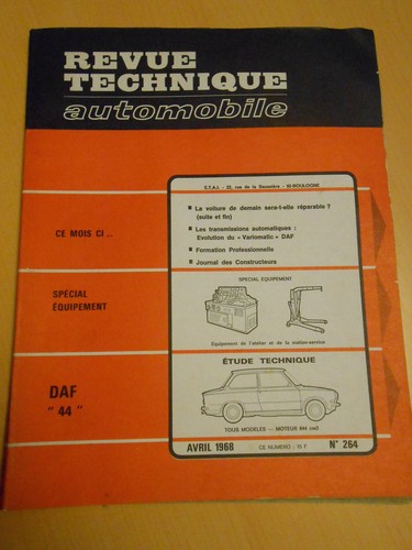 Rta revue technique 264 - rta, n°