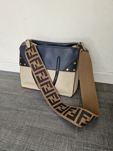 Sac fendi flip cuir bicolor - cuir, +