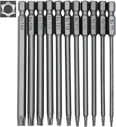 Jeu embouts longs - longs, torx