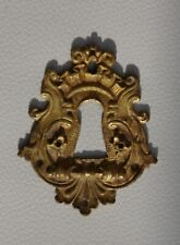 Entrée de serrure bronze doré Louis XV Rocaille - H 6,2cm