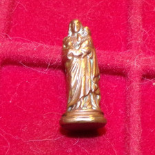 rare Ancienne Vierge a l'enfant De Poche 17eme 18eme Antique Pocket Mary