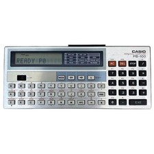 Ordinateur de poche CASIO PB-100 vintage QWERTY BASIC testé alimentation et...