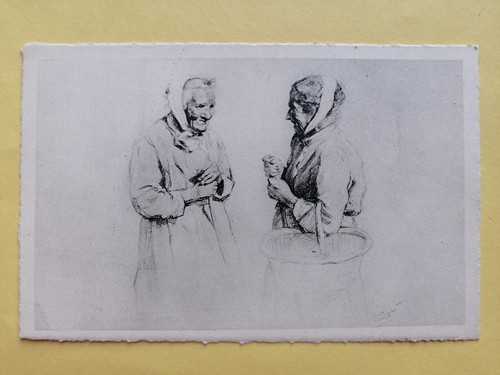 Cpa gravure eau forte dessin - eau,