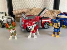 12⚜ Lot Trois Véhicules Camion Pat' Patrouille Paw Patrol Chase, Marcus, Tracker