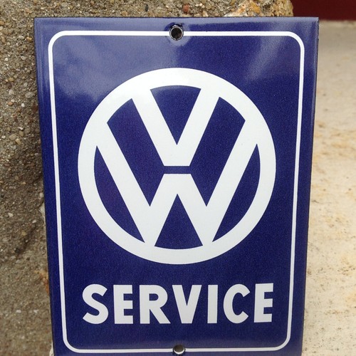 Plaque émaillée volkswagen - plaque,