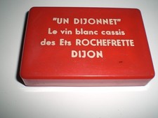 Jeu de cartes boite plastique UN DIJONNET DIJON, alcool, anis, absinthe, pub
