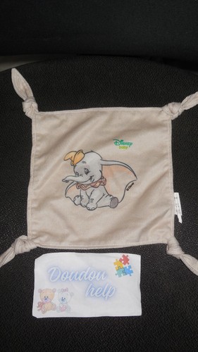 Doudou plat dumbo éléphant - doudou,