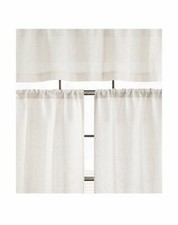 Home Maison Kitchen Curtain Set. Natural Collection. Duck river textile. Style :