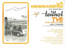 Catalogue brochure voiture électrique Teilhol Citadine / Messagère c. 1974