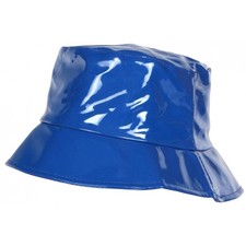 Chapeau Pluie Bleu Tendance Bob Impermeable Vernis Pluyx-Taille unique