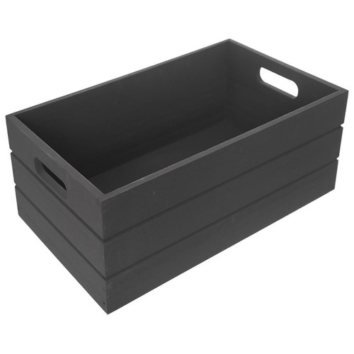 Boîte rangement bois noir