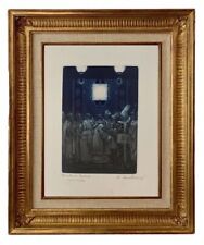 ANDRE LAMBERT (1884-1967) SUPERBE EAU-FORTE AQUATINTE REHAUSSEE AQUARELLE (9)