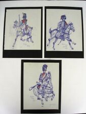 CAVALIERS MILITAIRES /UNIFORMES - 3 STYLOS BILLES 1962 D'APRES E.PECHAUBES - D57
