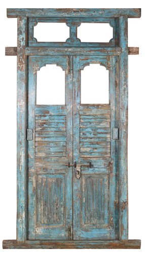 Porte bois massif fer - porte,