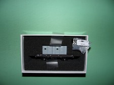 LS MODELS wagon plat court OCEM 29 + 2 conteneurs gris moyen 30263 NEUF