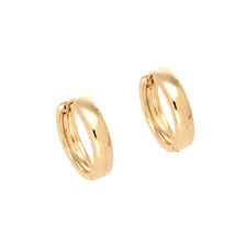 Boucles d’Oreilles - Femme - Créoles - Rondes - 18 mm - Plaqué Or Jaune 750/1000