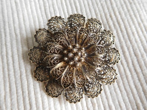Broche ancienne argent - en,
