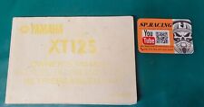 Livre D Atelier Manuel Yamaha 125 XT 12V 3YU 1993 (Rf #23707)