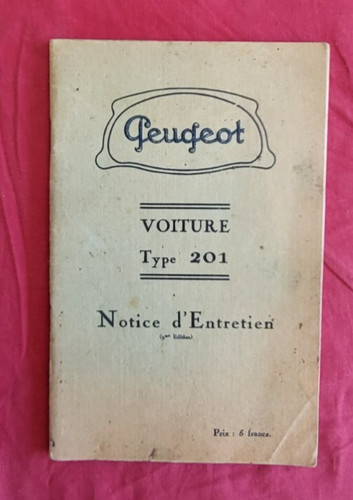 Peugeot 201 notice - 201,
