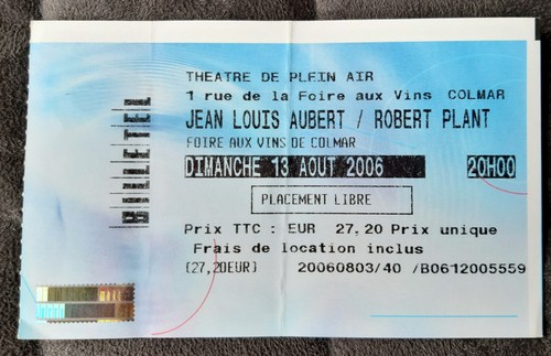 Ticket billet place - billet, concert