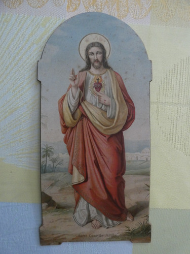 Grande image pieuse sur carton - pieuse,