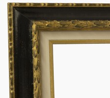 Cadre en bois noire à cire