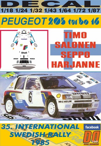 Decal peugeot 205 t16 - peugeot,