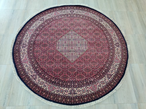 Tapis rond noué - , à