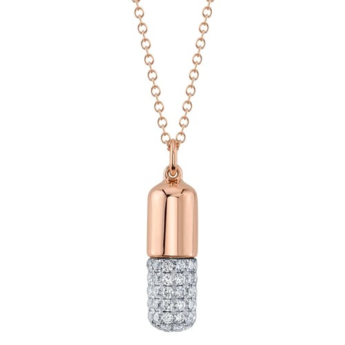 Diamant pilule pendentif - diamant,