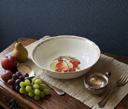 Saladier vintage porcelaine - saladier,