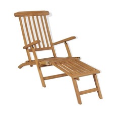 Bois de Teck Chaise Longue de