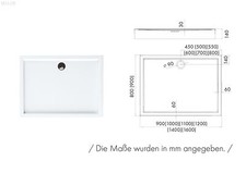 Bac de Douche Receveur Rectangle Baignoire en Acrylique Eps Transporteur Intégré