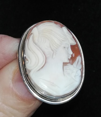 Broche portrait camée - broche,