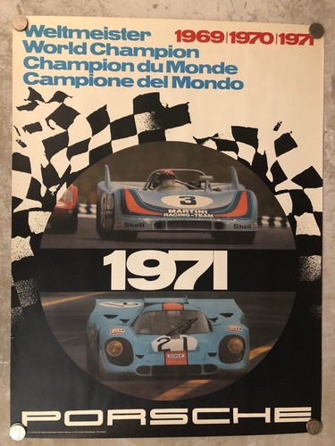 1971 porsche 917 affiche - porsche,