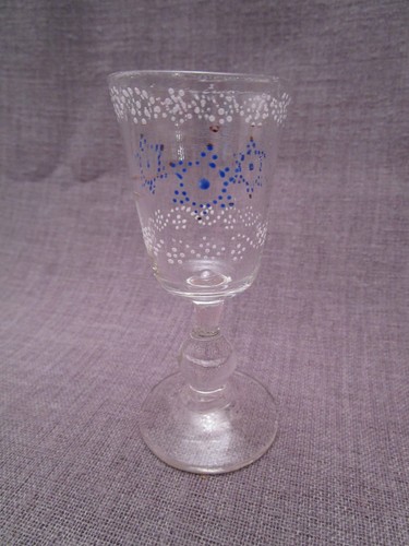 Verre pied émaillé - ,