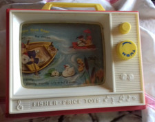 FISHER PRICE TOYS Musical TV Vintage 1960s Toy