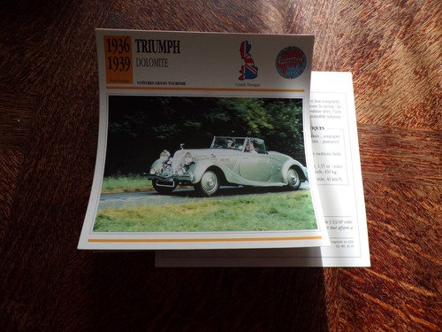 Fiche carte card voiture - voiture, auto