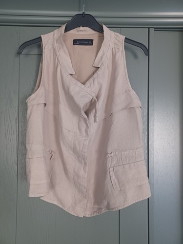 Beige sand linen - linen, waistcoat