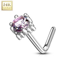 Piercing nez Or blanc 14