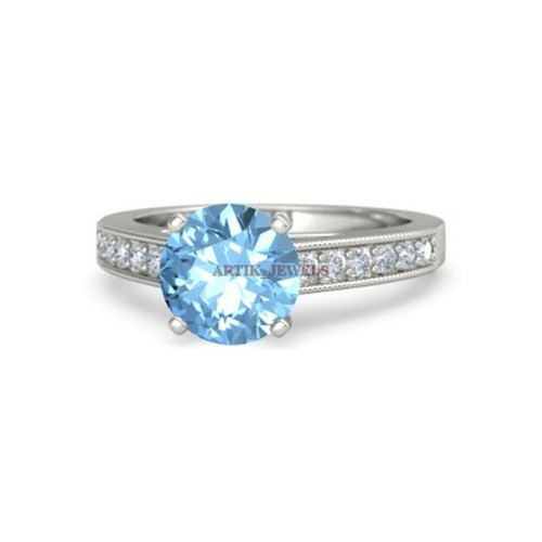 Naturel bleu gemme topaze - bleu,