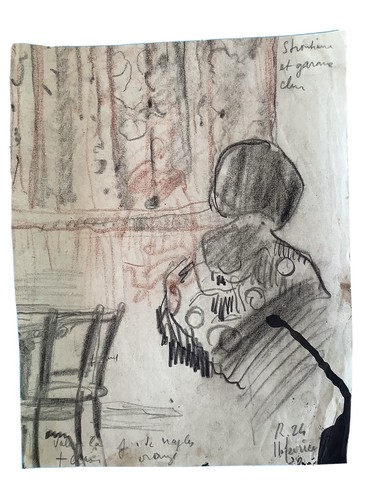 Dessin original fusain - dessin,