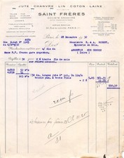 1932 JUTE CHANVRE LIN COTON LAINE PAPIER SAINT FRERES A PARIS - M. GOBERT A A