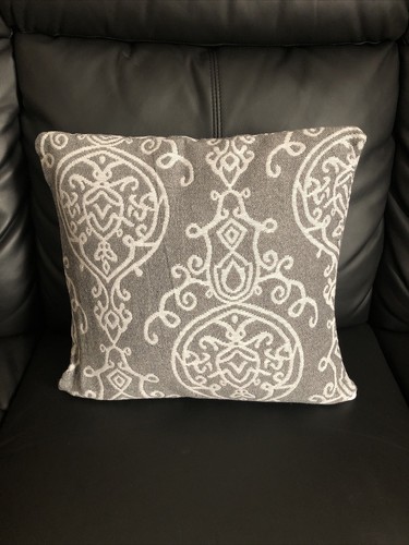 Housse coussin tissé gris - housse,