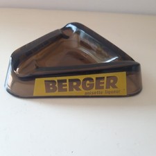 Cendrier publicitaire Berger anisette liqueur en verre 